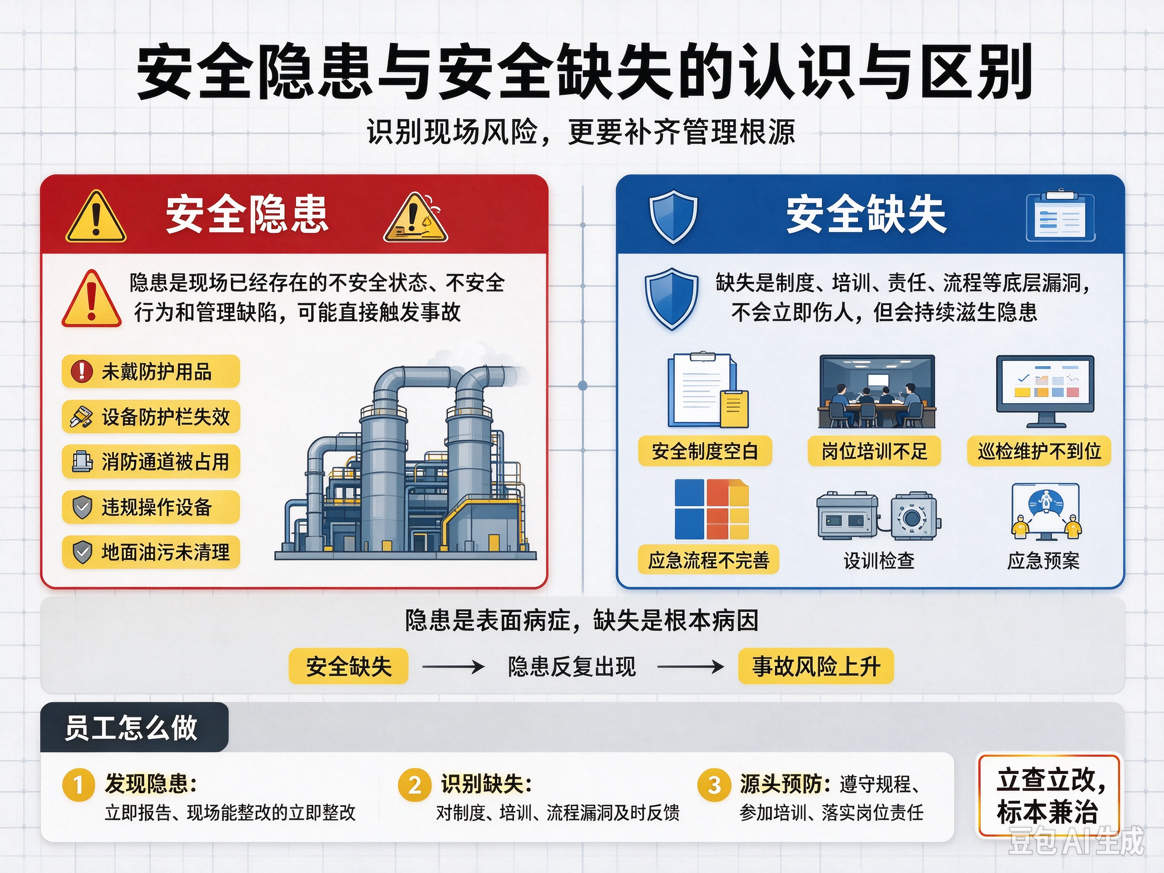 企业中安全隐患与缺失的认识与区别
